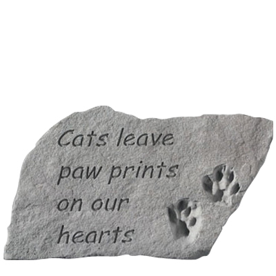 Cats Leave Pawprints Stone