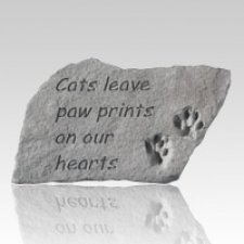 Cats Leave Pawprints Grave Stone