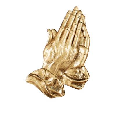 Large Praying Hands Medallion Appliques