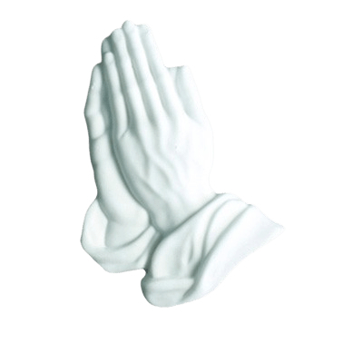 Praying Hands Marble Medallion Appliques
