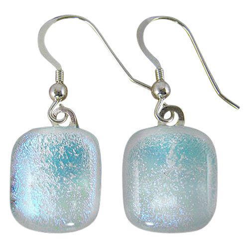 Clear Blue Memorial Earrings