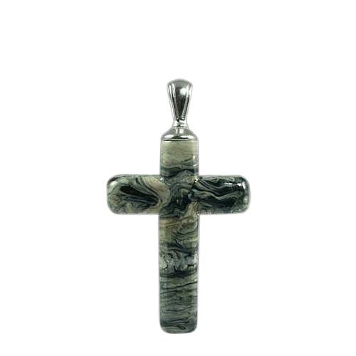 Abyss Cross Small Cremation Ash Pendant