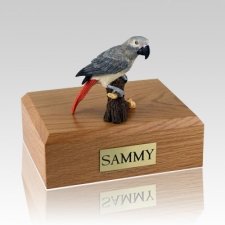 African Gray Parrot Bird Cremation Urns