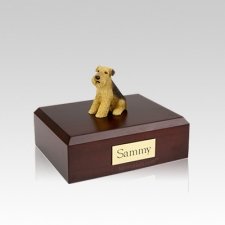 Airedale Small Dog Urn