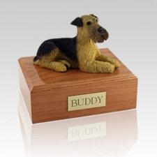 Airedale Terrier Laying Dog Urns