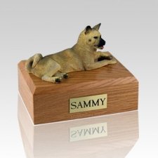 Akita Fawn Laying X Large Dog Urns