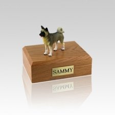 Akita Gray Small Dog Urn