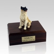 Akita Japanese Sitting Large Dog Urn