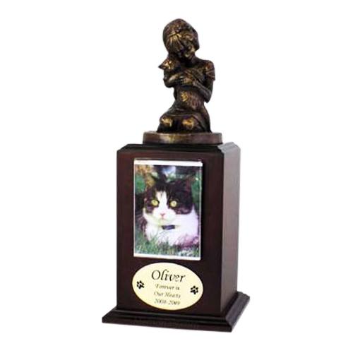 Always My Kitty Walnut Cremation Urn