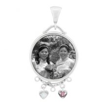 Amity Silver Etched Pendant