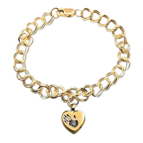 Amore 14k Gold Cremation Print Bracelet