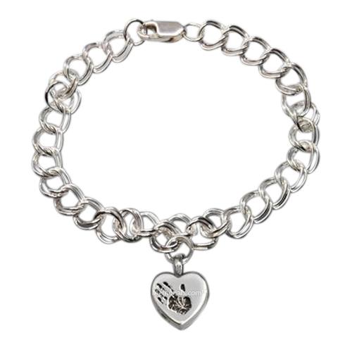 Amore Sterling Cremation Print Bracelet