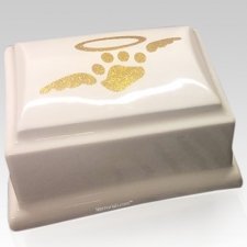 Angelic White Ceramic Pet Urn