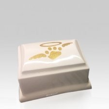Angelic White Small Ceramic Pet Urn