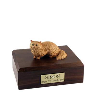 Angora Brown Medium Cat Cremation Urn