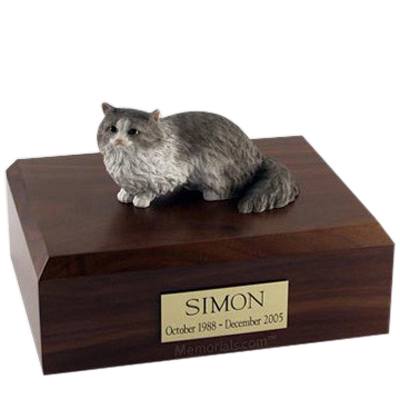 Angora Gray X Large Cat Cremation Urn