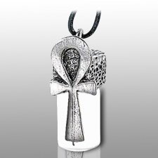 Ankh Pet Cremation Necklace Urn