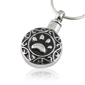 Antique Paw Cat Cremation Pendant