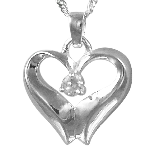 April Birthstone Cremation Heart