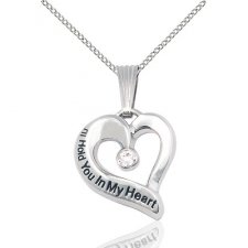 April Silver Heart Keepsake