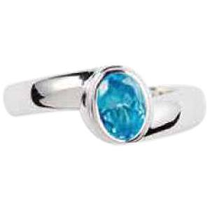 Aquamarine Serpentine Cremation Ring