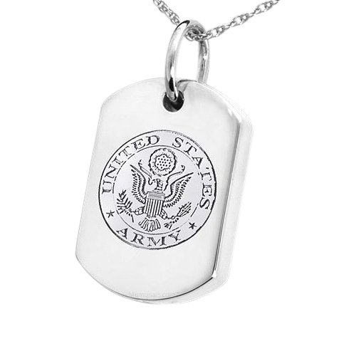 Army Dog Tag Cremation Pendant III