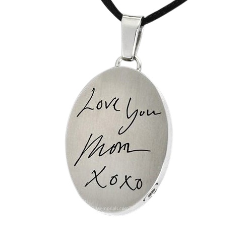 Artsy Oval Cremation Pendant