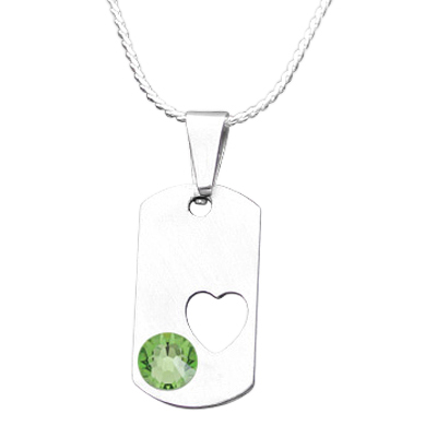 August Heart Cremation Pendant