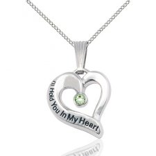 August Silver Heart Keepsake