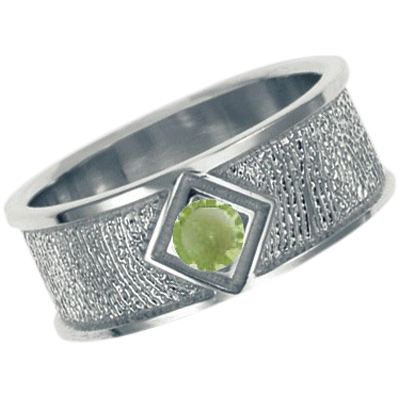 August Birthstone 14k White Gold Ring Print Keepsakes