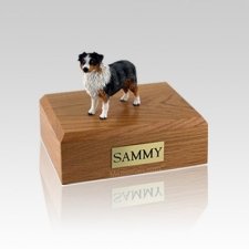 Australian Sheepdog Blue Docked Medium Dog Urn