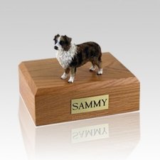 Australian Sheepdog Brown & White  Dog Urns