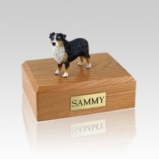 Australian Sheepdog Tri-Color Large Dog Urn