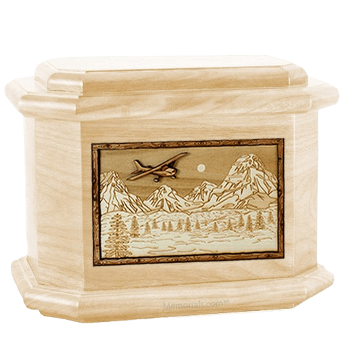 Aviation Maple Octagon Cremation Urn