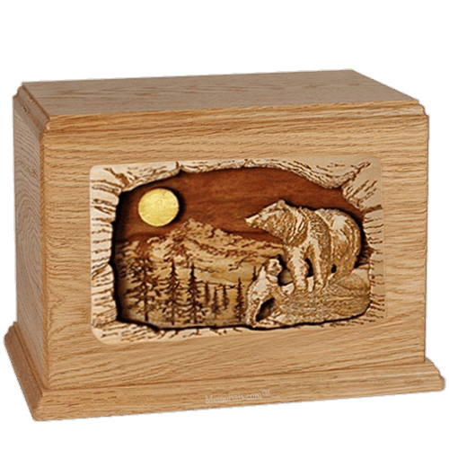 Bears Oak Companion Urn