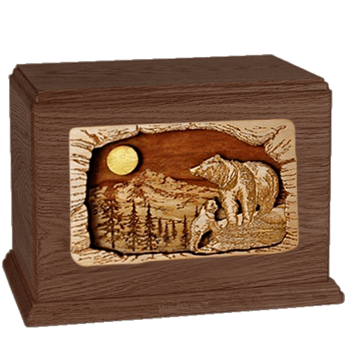 Bears Walnut Companion Urn