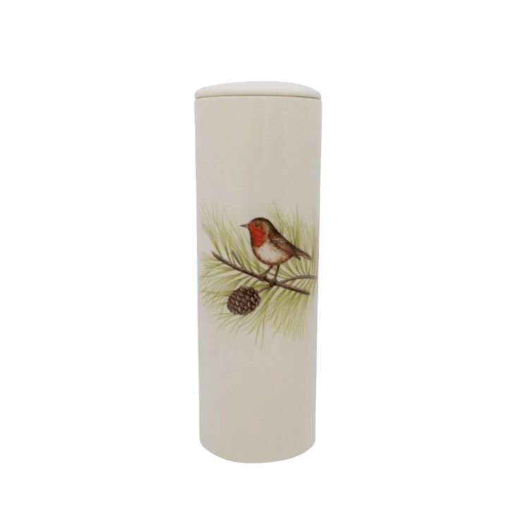 Robin Cylinder Ceramic Cremation Urns