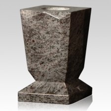 Bahama Blue Beveled Granite Vase