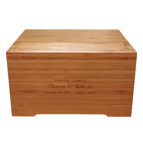 Bamboo Distinction Green Cremation Urn