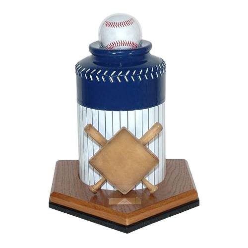 Baseball Pinstripe Cremation Urn