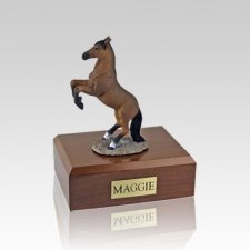 Bay Rearing Small Horse Cremation Urn