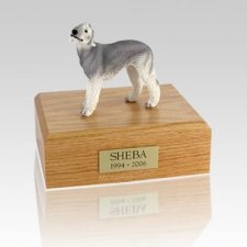 Bedlington Terrier Gray Large Dog Urn