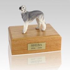 Bedlington Terrier Gray X Large Dog Urn