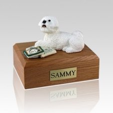 Bichon Frise Laying Dog Urns