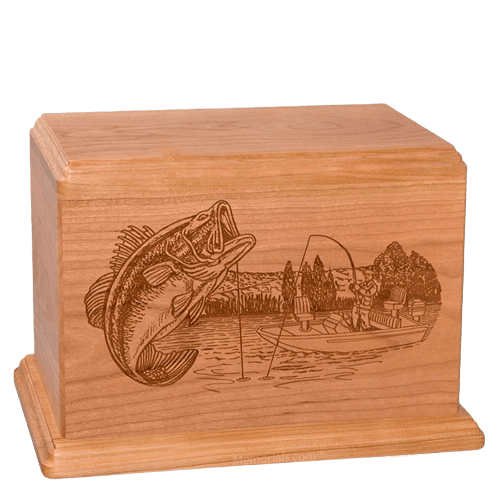 Big Bass Companion Cherry Wood Urn