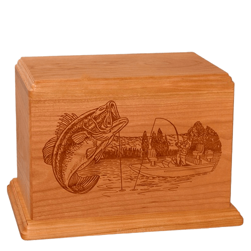 Big Bass Companion Mahogany Wood Urn