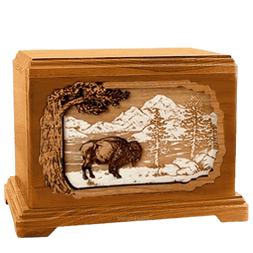 Bison Mahogany Hampton Cremation Urn