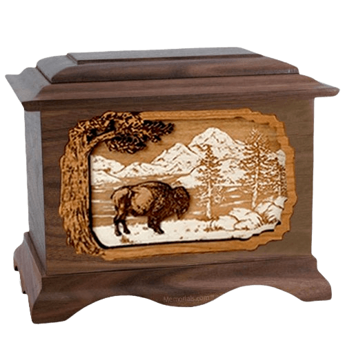 Bison Wood Cremation Urns