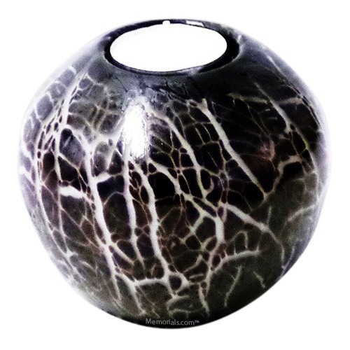 Black Candle Glass Pet Urn