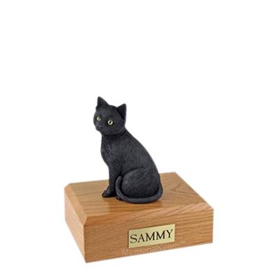 Black Cat Small Cremation Urn
